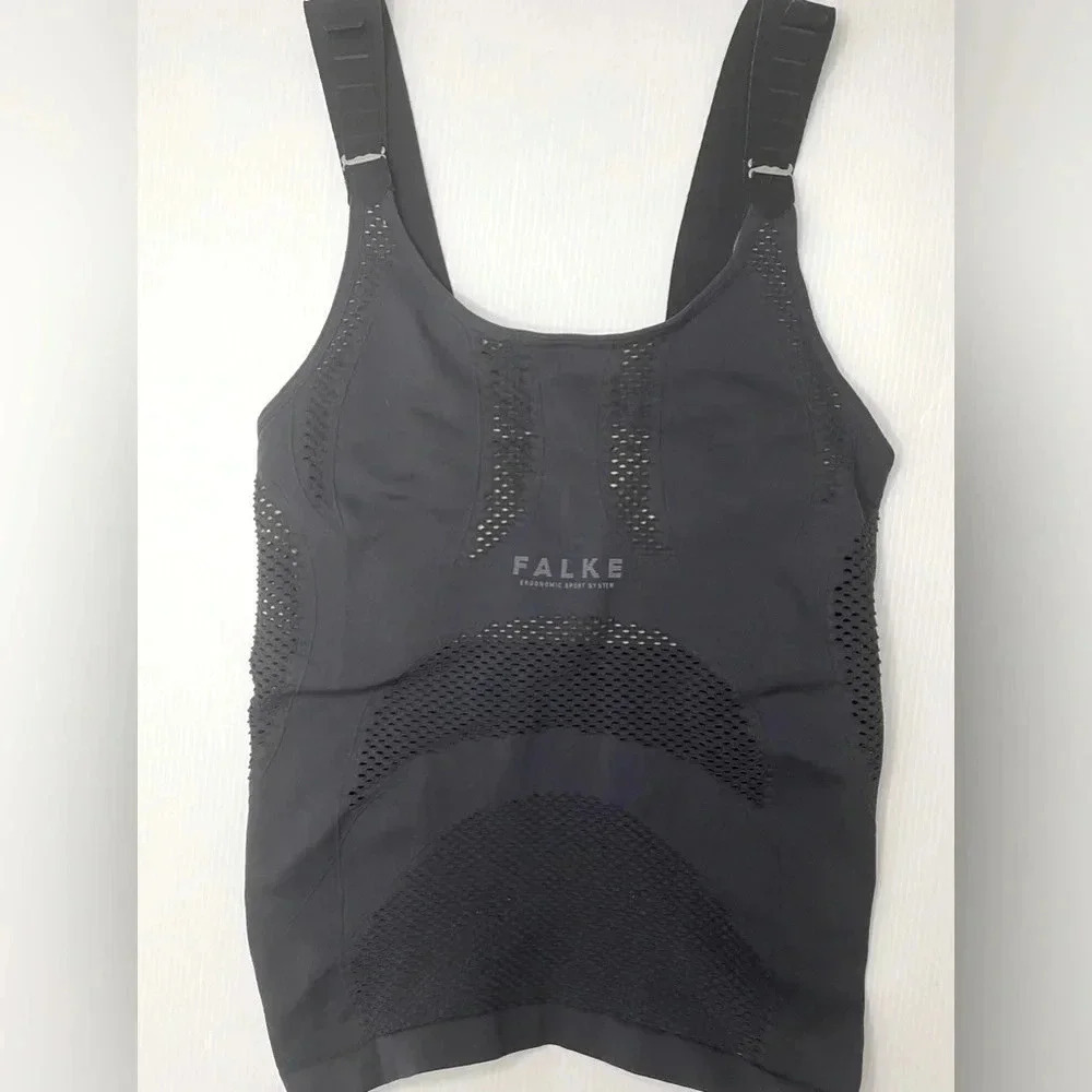 3 for $15 Falke Ergonomic Sport Tank Vented Top Black And Lime Green Size S